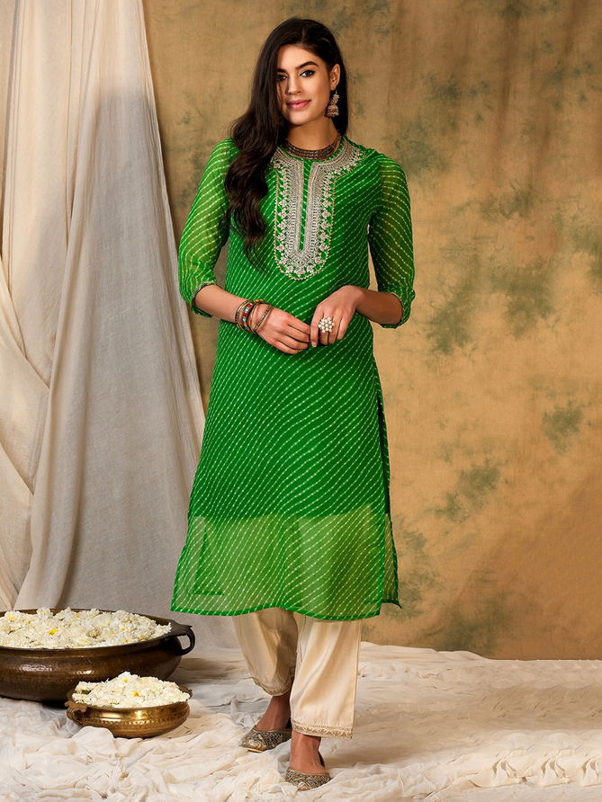 2429 Indo Era Gotta Patti Georgette Kurtis Wholesale market In Surat With Price